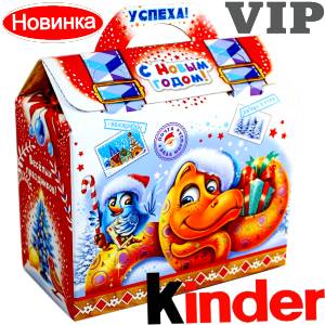 Сладкий подарок на Новый Год в жестяной упаковке весом 1200 грамм по цене 1762 руб в Собинке