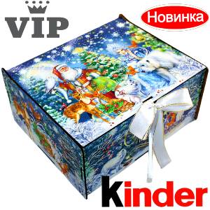 Сладкий подарок на Новый Год в картонной упаковке весом 1200 грамм по цене 2223 руб в Собинке