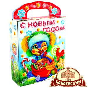 Детский подарок на Новый Год в мешочке весом 800 грамм по цене 1261 руб в Собинке