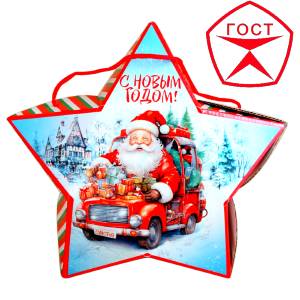 Детский подарок на Новый Год в жестяной упаковке весом 950 грамм по цене 1182 руб в Собинке
